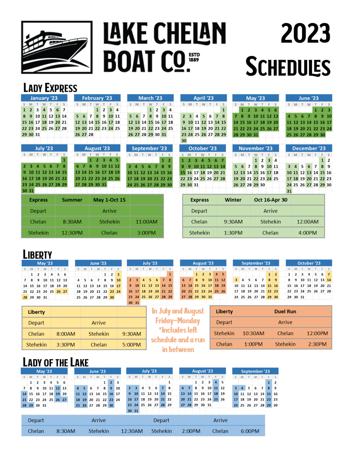 riverboat timetable